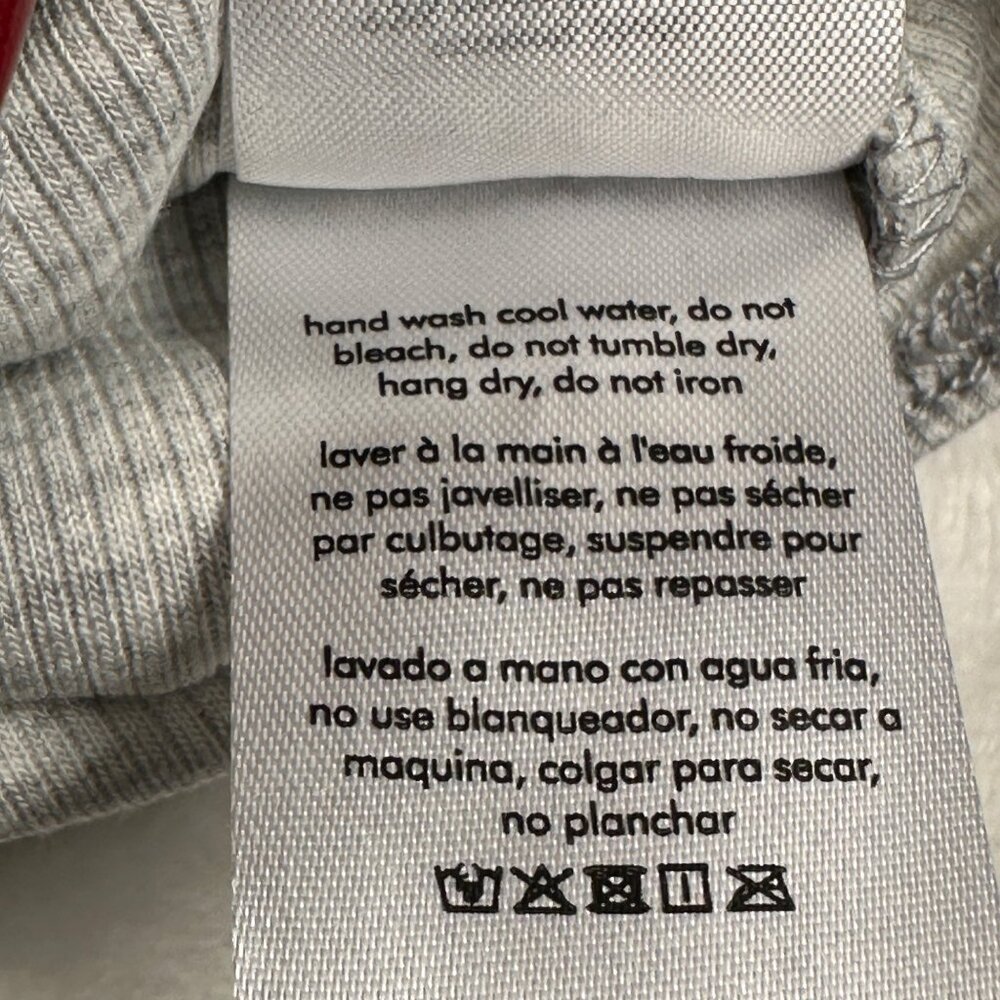 WeWoreWhat Womens Henley Bodysuit Gray Sz S Ribbed Long-Sleeve Comfy Stretch NWT - Picture 9 of 12